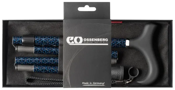 Gehstock Derbygriff Carbon, Softtouch-Oberfläche