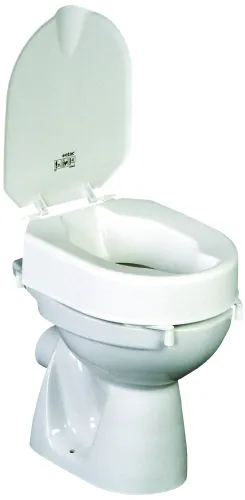 Toilettensitzerhöhung Hi-Loo mit Klammern und Deckel
