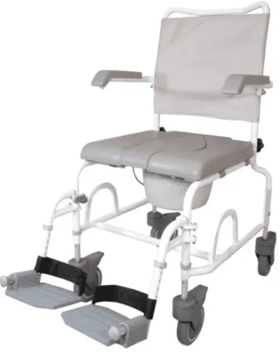 Dusch-Toilettenrollstuhl DuoMotion 5" Räder grau