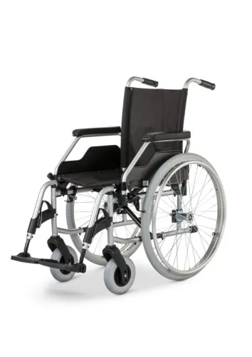 Rollstuhl Budget 9.050, Steckachse, Seitenteile 577, silverline, PU