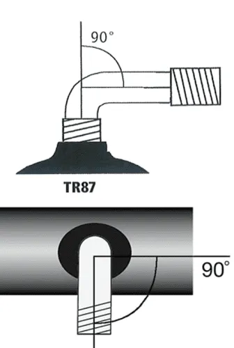 Schlauch für Elektro-Rollstuhl 3.00-4" (260x85 mm) TR87 AV 90/90°