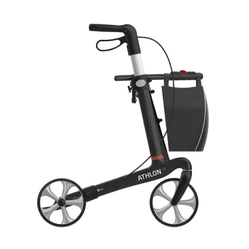 Rollator ATHLON SL Carbon Standard mit Stockhalter und Tasche