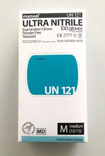 Einmalhandschuh Nitril Blau, manual Packung (100 Stück), puderfrei