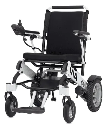 Elektro-Rollstuhl VIA faltbar 6km/h Sitzbreite 43cm,Sitztiefe 43cm,weiß