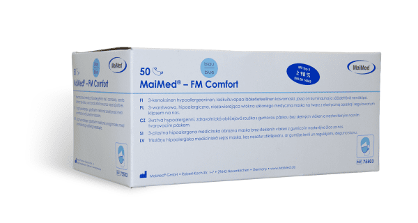Comfort  Mundschutz mit Gummiband MaiMed FM , blau (1 Pack: 50 Stück)