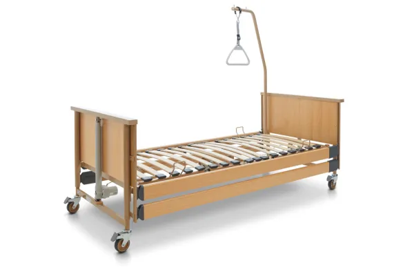 Pflegebett DALI Standard mit Bluetoothhandschalter 90x200 cm Holz