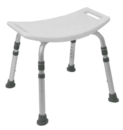 Duschstuhl DURO KD mit Haltegriffen im Sitz, weiß