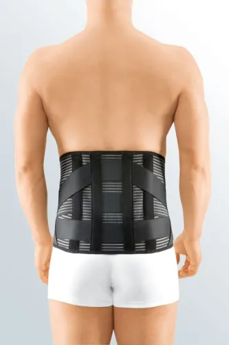 Lumbalstützorthese Lumbamed stabil mit Pelotte, Höhe 26cm, schwarz