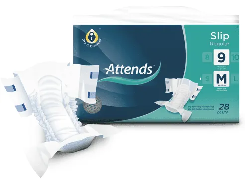 Windelhose Attends Slip Regular 8 L Hüfte 100 bis 150 cm(1Karton: 4x28 Stück)