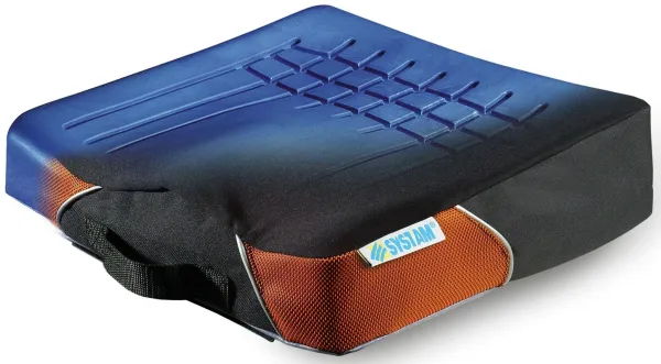 Anti-Dekubitus-Sitzkissen Viscoflex mit Jerseybezug, anthrazit-orange