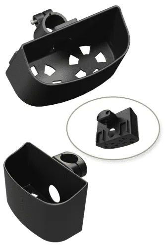 Stockhalter mit Kunststoff-Schale für 2 Stöcke 22+25mm