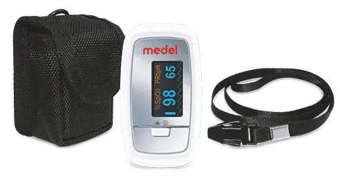 Fingerpulsoximeter Medel Oxygen, weiß