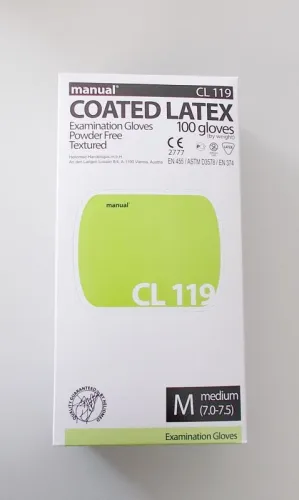 Einmalhandschuh Latex, manual Packung (100 Stück), puderfrei