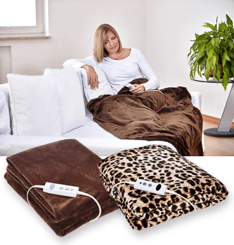 PROMED Kuschelheizdecke KHP-2.3, 180x130cm, 10 Stufen, braun