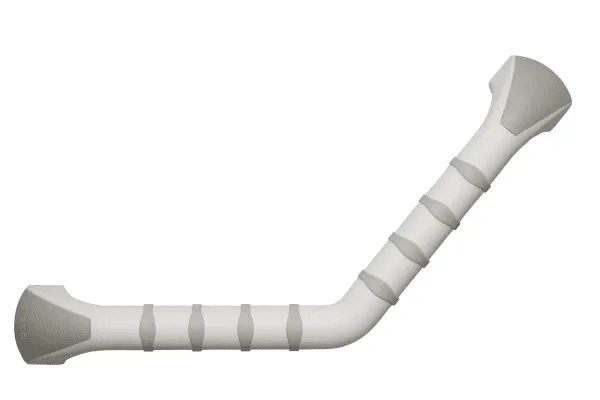 Kunststoff Wandhaltegriff Handy gewinkelt 40 cm weiß-grau