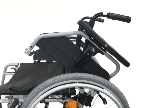 Rollstuhl Litec 2G, Steckachse,Trommelbremse, silbergrau, max. 125 kg