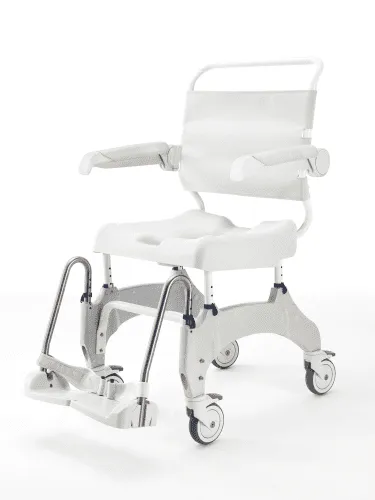 Dusch- und Toilettenrollstuhl AQUATEC OCEAN ERGO XL weiß-grau