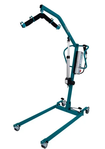 Patientenlifter aks-foldy mit Gurt und Aufhänger wasserblau