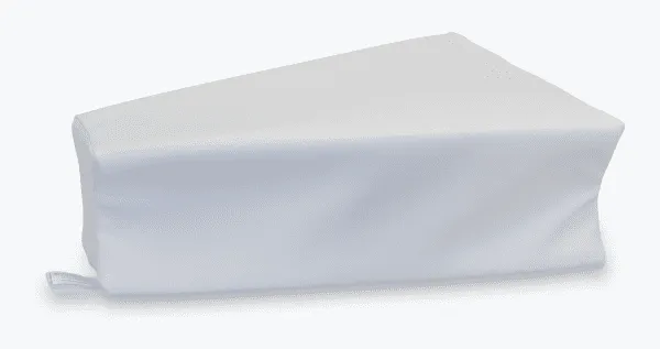 Spreizkeil mit Beinmulden 15x50x35/10 cm mit Kunstlederbezug weiß
