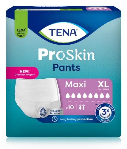 Einweghose TENA Pants PROskin Maxi XL, Hüfte 120-160 cm (1 Karton: 4 x 10 Stück)