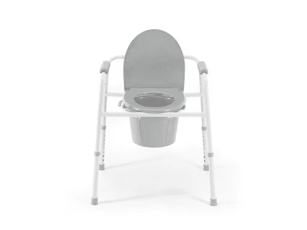 Invacare Toilettensitzgestell Styxo 2 mit Topf und Deckel, weiß-grau