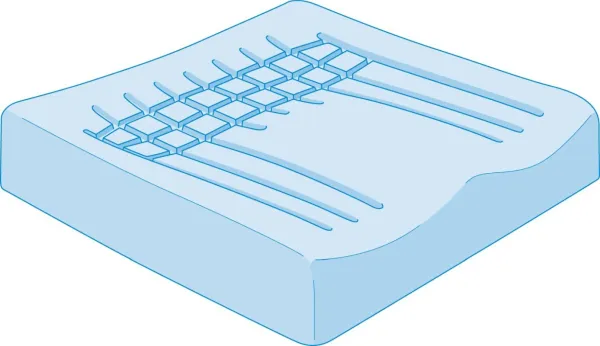 Sitzkissen Viscoflex, Höhe: 8 cm, mit Inkobezug, bis max. 140 kg, Dekubitus-Prophylaxe bis Grad II
