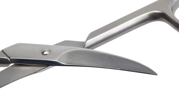 Nagelschere lange Spitze gebogen mit Micro-Zahnung