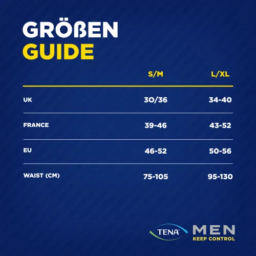 TENA men active Fit Pants Plus S/M, Hüfte 75-105 cm (1Karton: 4 x 12 Stück)