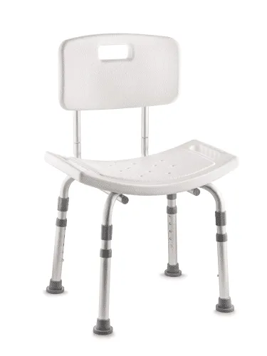 Invacare Duschstuhl H296 Cadiz mit Rückenlehne, weiß