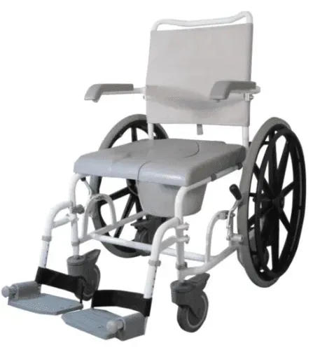 Dusch-Toilettenrollstuhl DuoMotion grau 24" Antriebsräder grau
