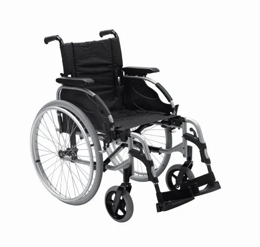 Rollstuhl Action 2 NG Seitenteil desk, mit Trommelbremse silbergrau