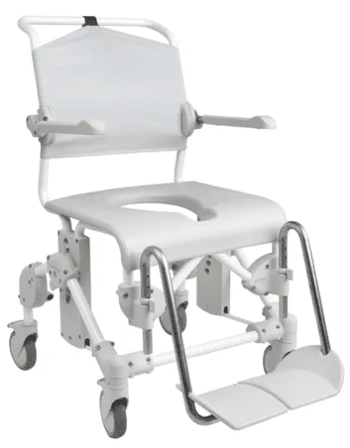 Dusch- und Toilettenrollstuhl Swift Mobil-2 XL mit Eimerhalter, 160 kg, grau