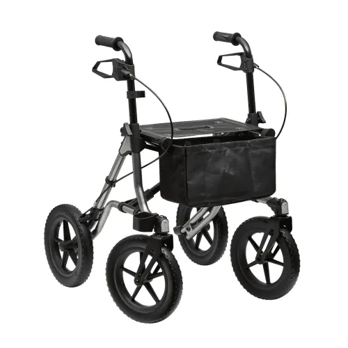 Rollator TAiMA XC, PU-bereift, Netz und Stockhalter, oasisgrün-metallic