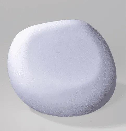 Sitzring 45cm mit Bezug beige/weiß