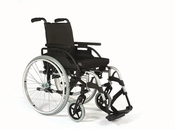 Rollstuhl Breezy Basix 2, Steckachse, TrBr, AOK, brillantsilber