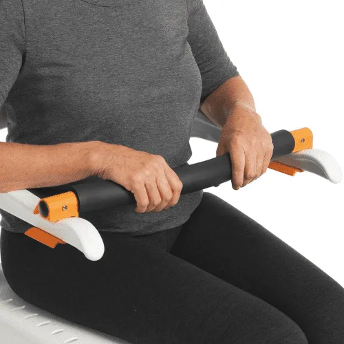 Sicherheitsbügel für Dusch- und Toilettenrollstuhl Clean schwarz-orange