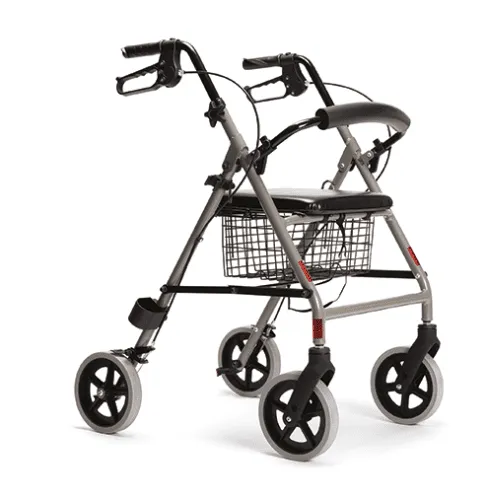 Leichtgewicht-Rollator ECO-light II mit Sitz und Rückenstütze champagner