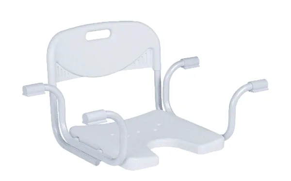 Badewannensitz 9403-B verstellbar mit Rückenlehne ohne Pad weiß