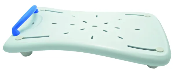 Badewannenbrett PLUS mit Haltegriff, weiß-blau
