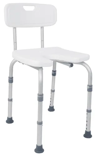 Duschstuhl DH 135 mit Ausschnitt,weiß