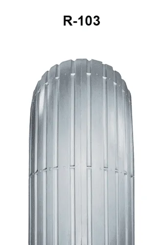 Decken für Standard-Rollstuhl 8 x 2" (200x50 mm) Rille M2 grau