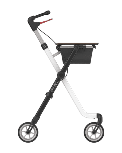 Indoor-Rollator Pixel mit Tablett und Tasche, Sitzbreite 71cm