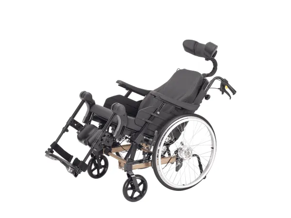 Multifunktions- und Lagerungsrollstuhl Rea Clematis Pro mit Pelotten perlmuttbeige