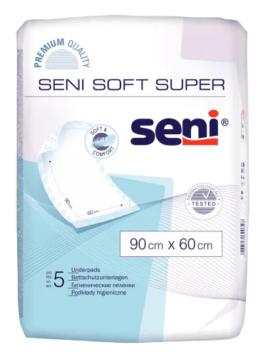 Bettschutzunterlagen Seni Soft Super 90x60 (1 Karton: 12 x 5 Stück)