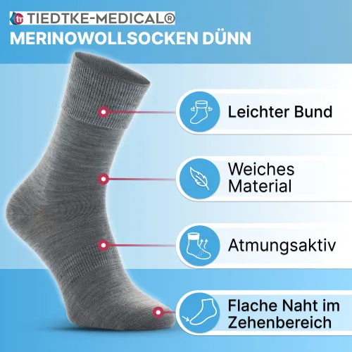 Merinowollsocken antibakteriell