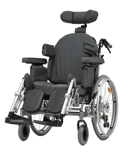 Multifunktionsrollstuhl Triton II Dartexpolster, Kopfstütze,Knie-u. Seitenpelotte,TrBr.,SB 43-50 cm