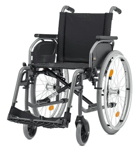 Rollstuhl S-Eco 2 anthrazit-metallic, Duo-Armlehnen, PU