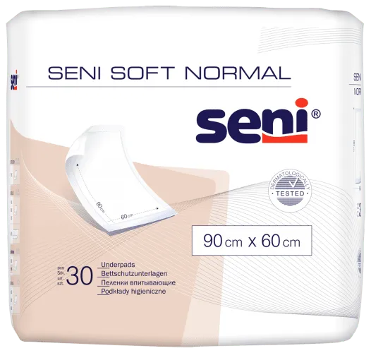 Bettschutzunterlagen Seni Soft Normal 90 x 60 cm (1 Karton: 4 x 30 Stück)