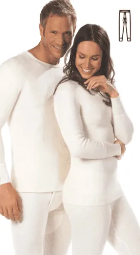 Wärmewäsche Classic Herren-Hose lang mit Eingriff 50% Angora natur