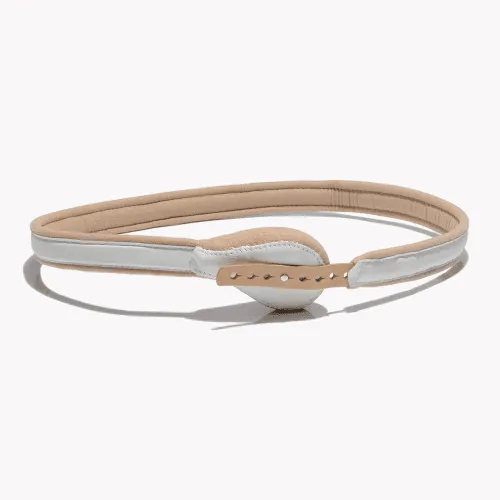 Bort Federbruchband HerniaFix, runde Pelotte, lange Feder, beige